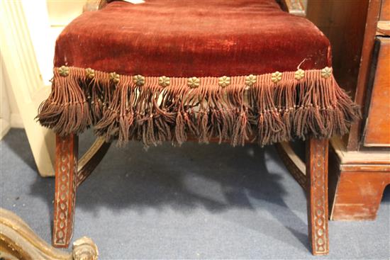 A pair of late Victorian mahogany prie dieu Height 2ft 8in.